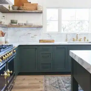 PPG Night Watch - Dark Green Kitchen Cabinet Color