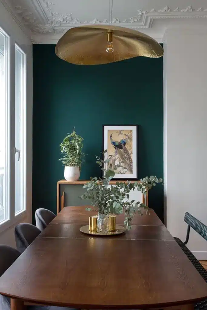 PPG Night Watch - Dark Green Paint Color Dining Room