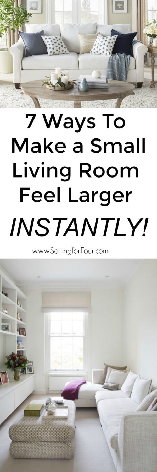 7 Ways To Make A Small Living Room Feel Larger Instantly! Setting For