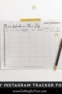 Free Instagram Printable Planner and Tracker for Bloggers