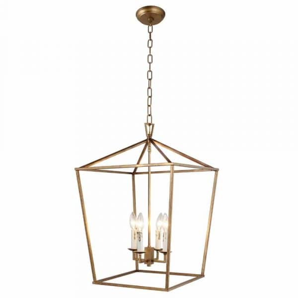 Amazon has all the current lighitng styles from trendy to timeless like this stunning Darlana lantern pendant (comes in aged iron and gold) perfect for kitchen islands and entryways!