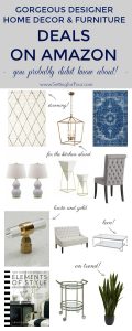 Gorgeous Designer Home Decor and Furniture DEALS on Amazon that you probably didn't know about! #amazon #homedecor #furniture #lighting #rugs