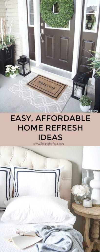 Easy Affordable Home Refresh Ideas & Kohl's White Sale! #ad #KohlsHomeSale #KohlsFinds #bedding #rug #decor #refresh #decorideas