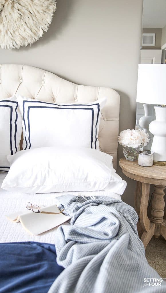 Easy affordable bedding refresh ideas. #ad #KohlsHomeSale #KohlsFinds #bedding #rug #decor #refresh #decorideas