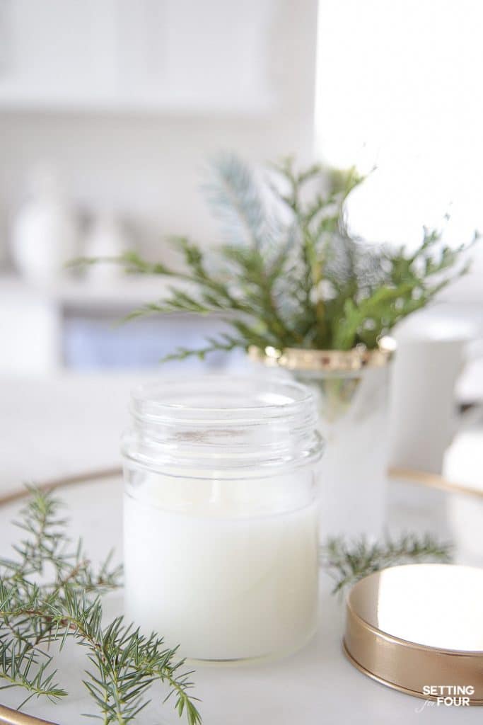 DIY Forest Pine Candle in a jar #diy #tutorial #candle #pine #fragrance #gift #decor #fall #christmas