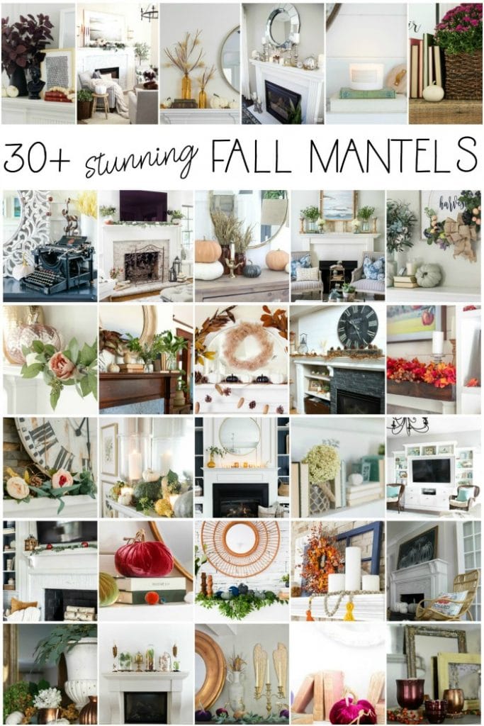 30 plus stunning Fall Mantel Decor Ideas for your Home! #home #fireplace #mantel #fall #decor #decorideas #design #autumn #livingroom