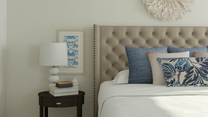 See 9 gorgeous master bedroom design ideas with the virtual 3-D design service Modsy! See pictures of all the beautiful designs and which one I picked! #bedroom #makeover #interiordesign #decor #decorideas #virtualdesign #edesign