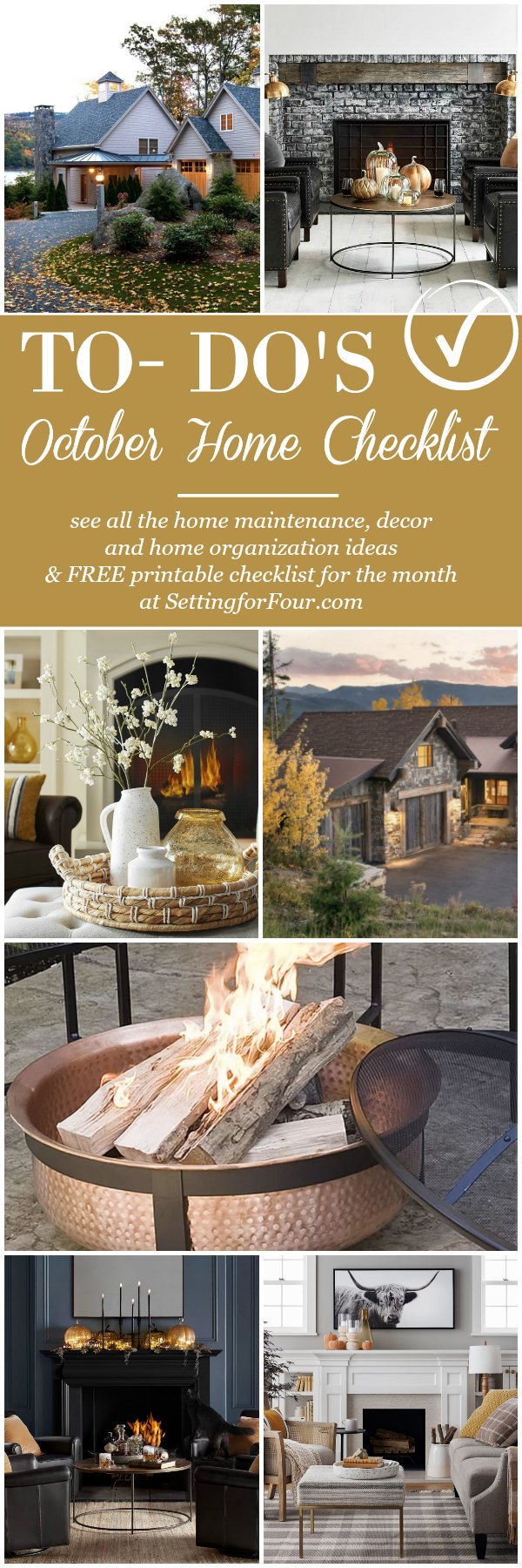 FREE October Home Checklist - Home Improvement & Fall Home Ideas #fall #home #checklist #maintenance #renovations #decor