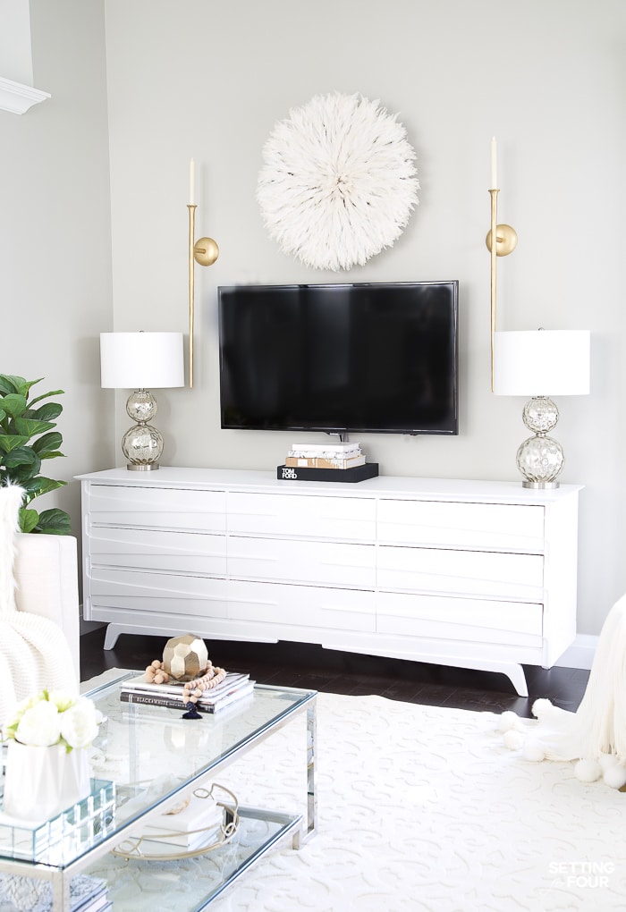 TV Wall Decor Idea Decorate With A Juju Hat Setting TV Wall Decor Idea Decorate With A Juju Hat Setting