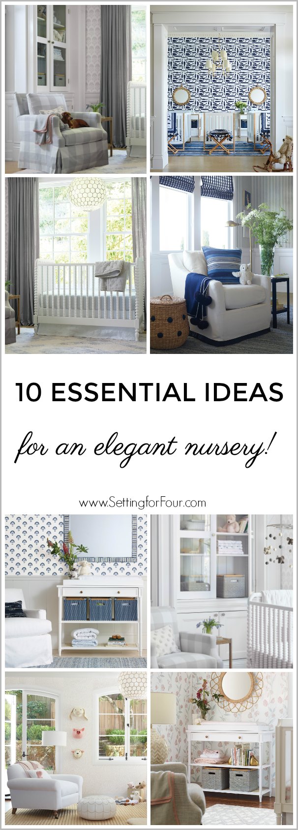 See these 10 Essential Ideas for an Elegant Nursery - stylish furniture designs and decor ideas that will grow with your family! #elegant #nursery #furniture #design #decor #decorideas #boy #girl #neutral 