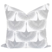 Flock Steam: this graphic bird pattern is ABSOLUTELY breath taking! These birds in flight have a beautiful flocked, velvet like feel. #pillow #decor #comfort #living #fabric #pattern #bird