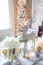 See my Styled and Set Christmas Table Decor Ideas - tips on dinnerware, centerpiece ideas, place setting ideas, festive decor and more! #christmasdecorations #diningroom #tabledecor #holiday #decoration #christmastree #christmasdecorationideas