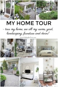 My Home Tour! Tour my home, see all of my rooms, yard, landscaping, furniture and decor ideas! You'll find lots of interior design and decor inspiration here! #decor #decoration #design #interiordesign #outdoors #landscaping #yard #patio #pergola #deck #porch #familyroom #livingroom #foyer #bedroom #bathroom #diningroom