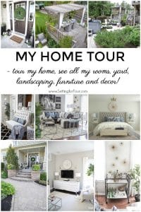 My Home Tour! Tour my home, see all of my rooms, yard, landscaping, furniture and decor ideas! You'll find lots of interior design and decor inspiration here! #decor #decoration #design #interiordesign #outdoors #landscaping #yard #patio #pergola #deck #porch #familyroom #livingroom #foyer #bedroom #bathroom #diningroom