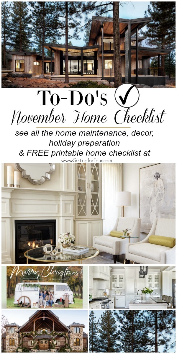 Get your FREE To-Do Checklist that you can print! Helpful tips on what to do the entire month of November, home maintenance checks, cleaning tips and more! #free #printable #checklist #november #homemaintenance #decor #thanksgiving #christmasdecor #cleaning