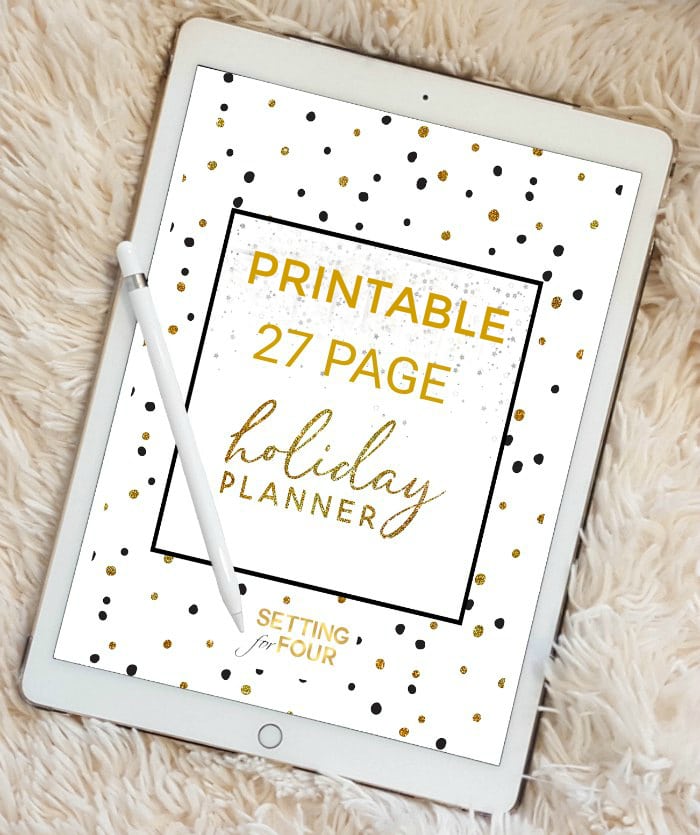 Stay sane with this fantastic Printable Holiday Planner – 27 pages to Organize and Plan Christmas! 