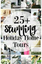 I love home tours do you? See 25 Stunning Christmas Home Tours & Decor Ideas to get new decorating tips for your home indoors and outdoors! #christmashometours #christmasdecor #holidaydecor #xmasdecor #decorideas #hometours #kitchen #livingroom #bedroom #porch #familyroom