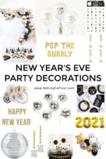 Essential New Year's Eve Party decor ideas, favors and supplies!