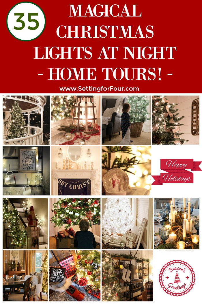 Christmas Lights at Night Home Tours - learn different ways to decorate your home with Christmas lights! #christmasdecor #christmaslights #christmas #hometours #glow #decorideas