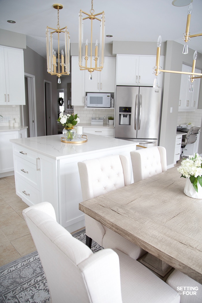 Frigidaire french door style refrigerator! It has a no smudge stainless steel finish so it always looks great and not covered in fingerprints! #kitchen #refrigerator #frenchdoor #kitchen #layout