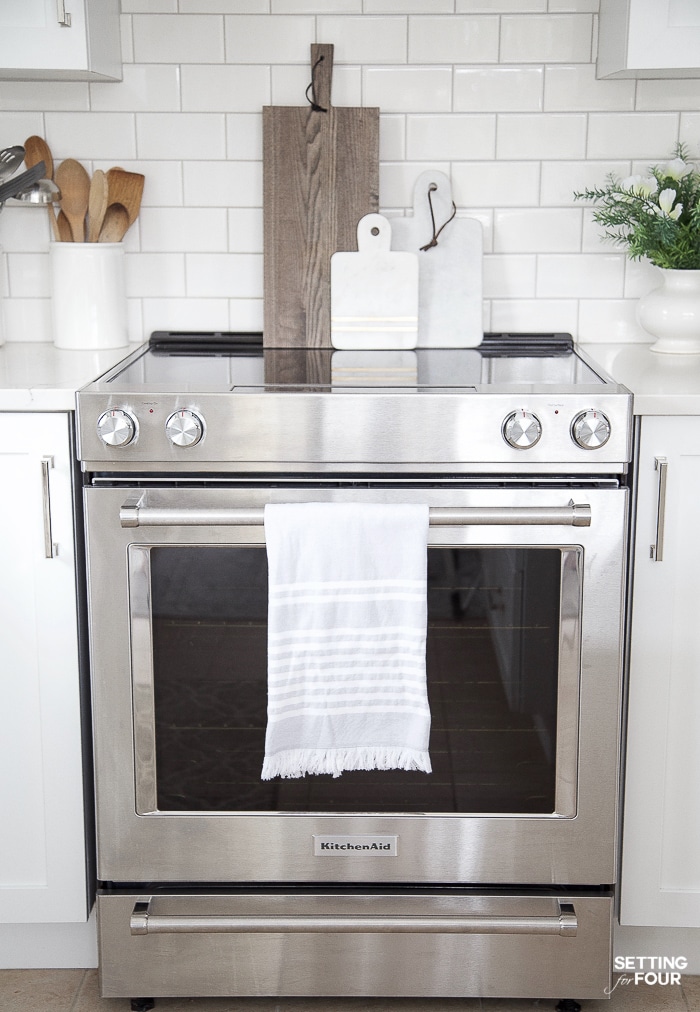 KitchenAid electric range. #stainless #steel #electric #range #cooktop #surface #decor #ideas