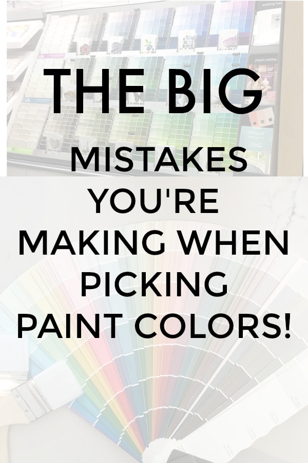 Paint color mistakes graphic with overlay text.