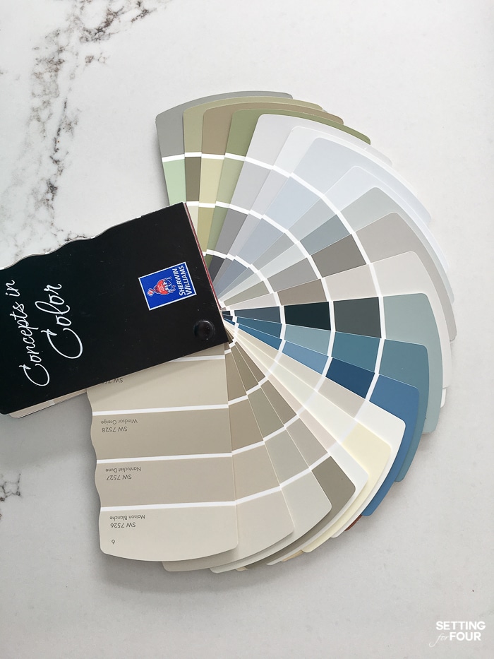 How to select the right paint color for a room using a fan deck. #paint #color #diy #room #decor #fandeck