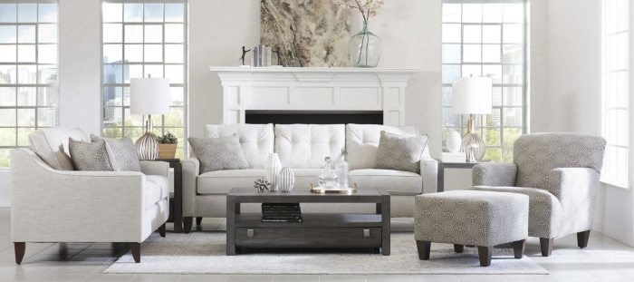 Monochromatic color scheme for the living room- learn how to create this! #monochromatic #color #livingroom #neutral #gray #colorideas #decor #design #interiordesigner #forthehome