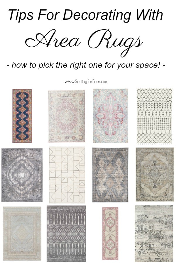 Get the PROMO CODE for 10% off a NEW RUG! Design tips: What style of rug is right for your room? How to pick the right area rug for your space! #promocode #sale #decor #ad #decorideas #design #interiors #style #rug #arearug #homedecor