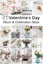 21 Valentine's Day Decor & Party ideas! Galentine's party & Valentine's breakfast ideas, diy decor ideas, tablescapes and romantic ideas too! #valentinesday #party #tablesetting #galentinesparty #breakfast #dinner #valentinesdaydecor