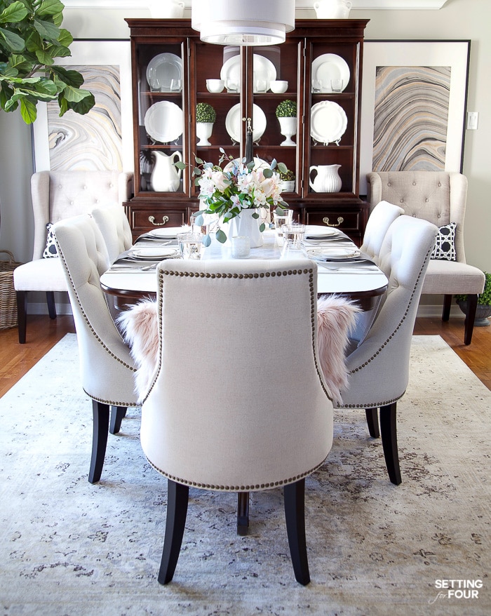 How To Update Dining Room Furniture - Setting for Four