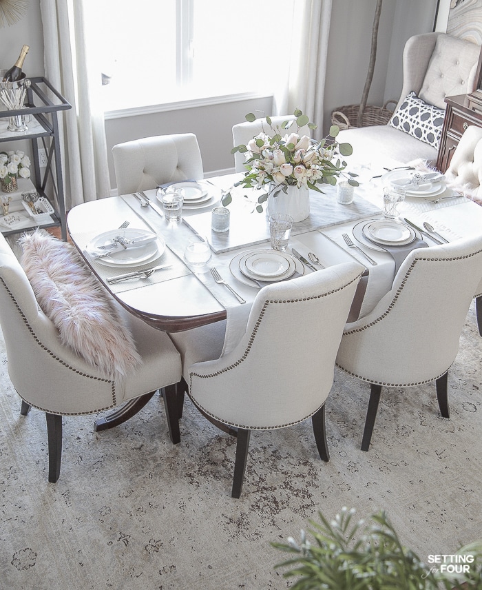 How To Update Dining Room Furniture - Setting for Four