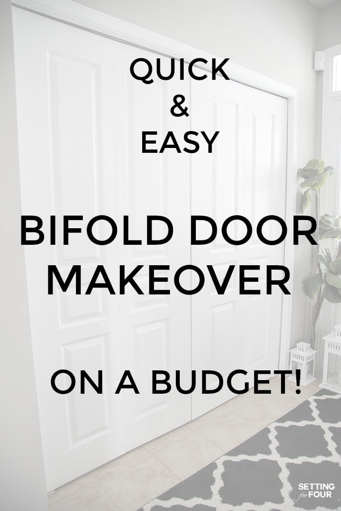 Quick and easy bifold door makeover on a budget! #quick #easy #diy #project #makeover #bifold #door #closet #entryway #ideas