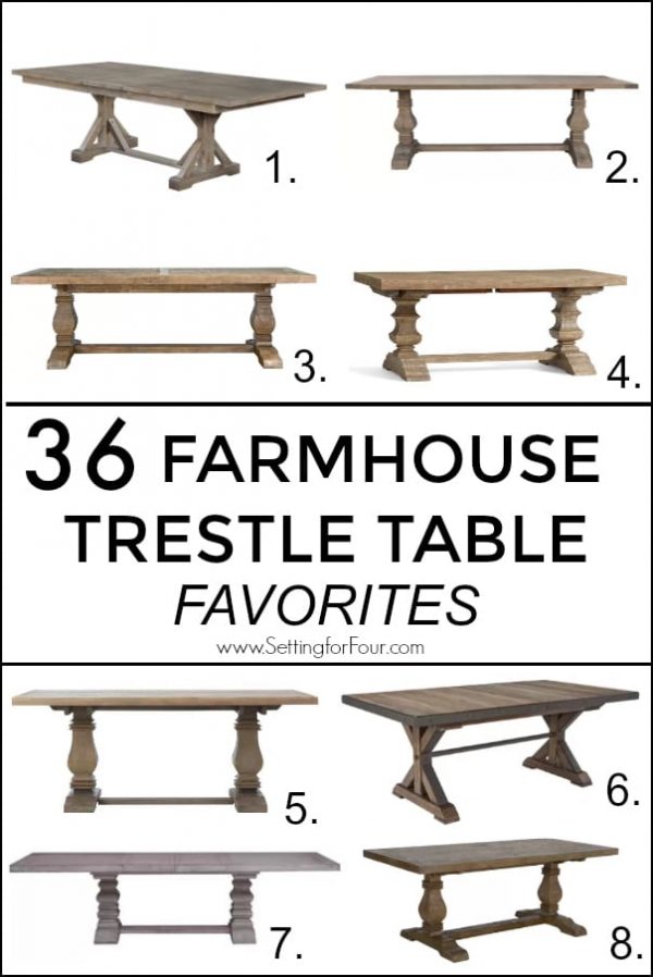 36 Stunning Trestle Tables You'll Love! Setting For Four Interiors