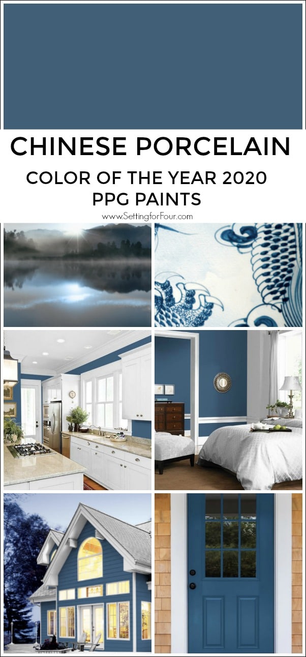 Chinese Porcelain paint color collage of inspiration rooms painted this blue color