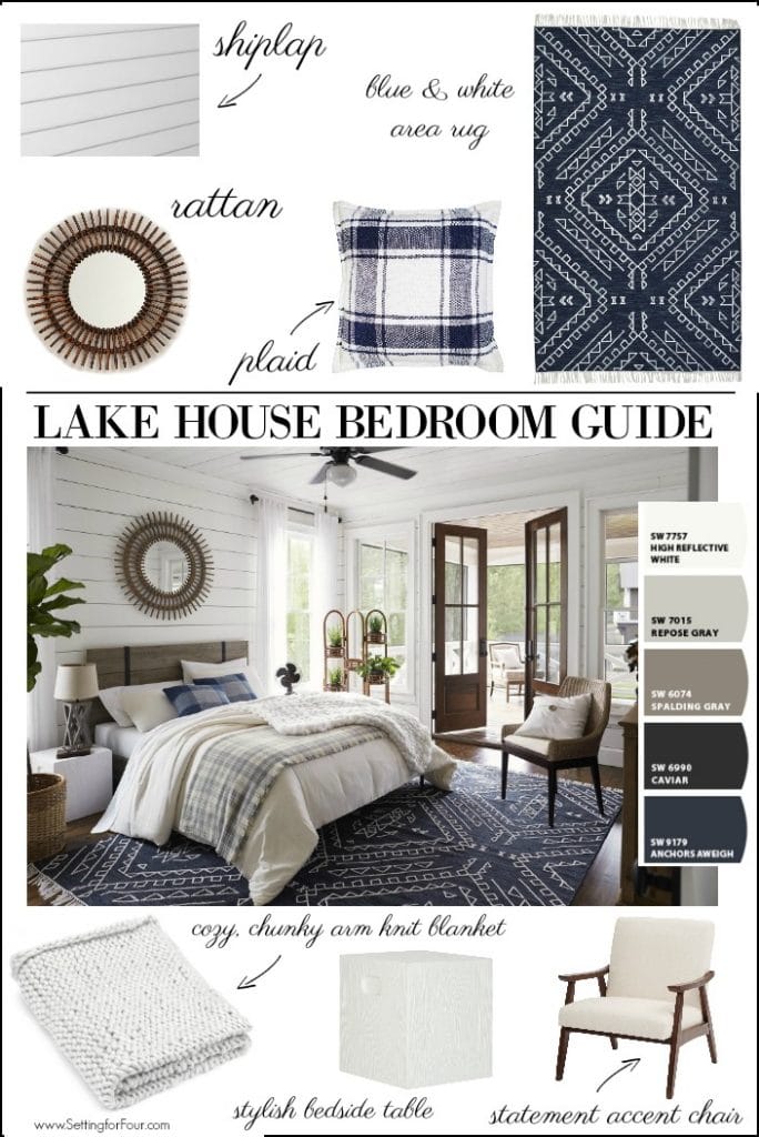 Lake House Bedroom Paint Color Ideas, Furniture & Decor Ideas - Setting
