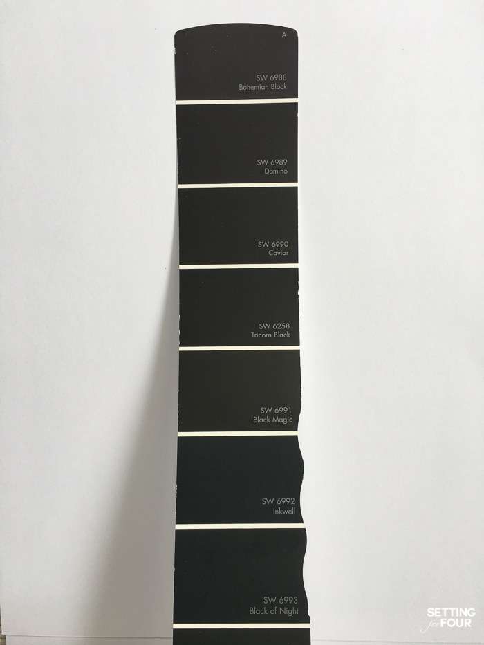 Sherwin Williams Black Color Chart