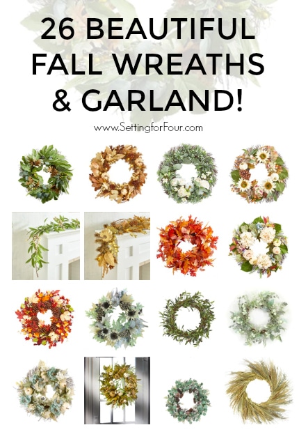 26 Beautiful Fall Wreaths & Garland For Your Front Door and Kitchen!