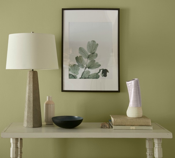 Back to Nature by Behr paint color in a living room or foyer - Color of the Year 2020