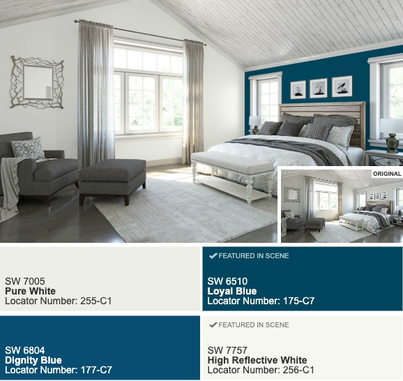 Pantone Color Of The Year 2020 Classic Blue bedroom paint color scheme