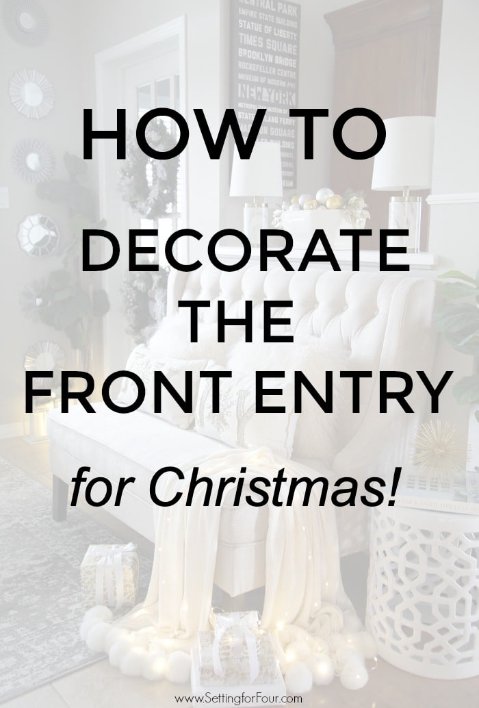 How to Decorate the Front Entry for Christmas! Welcoming Christmas entryway decor ideas.