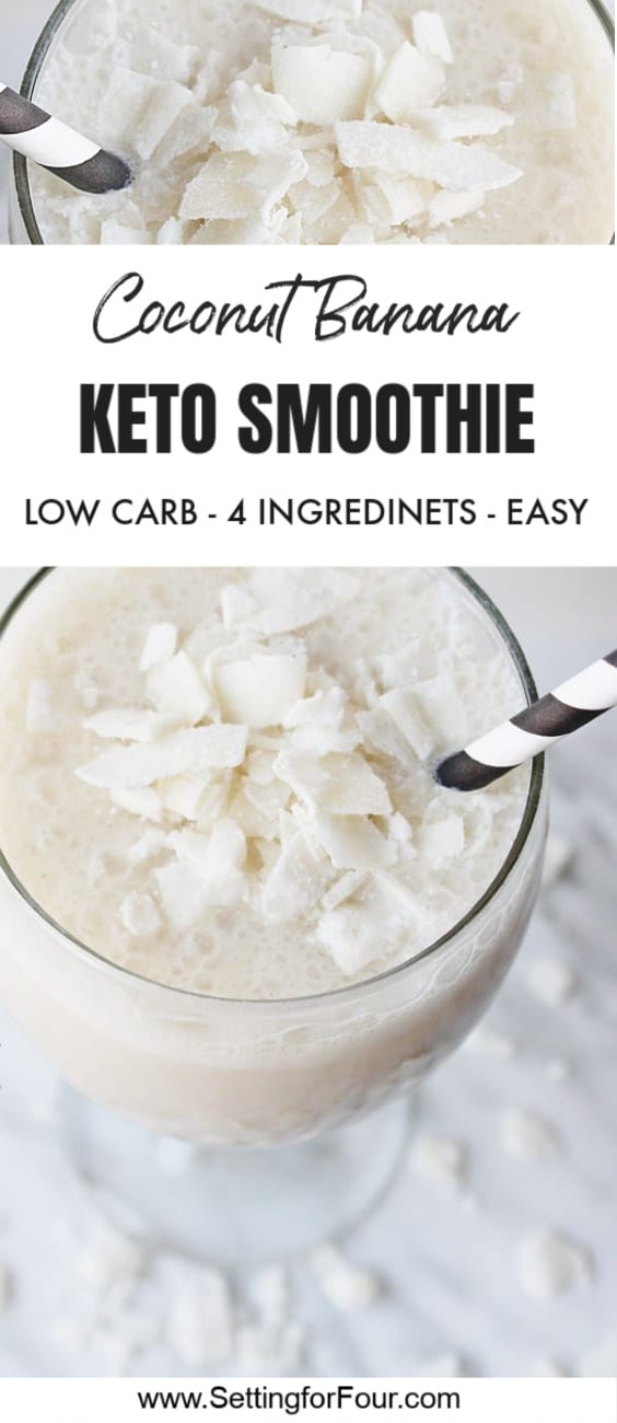 Coconut Banana Keto Smoothie Recipe With Almond Milk – 4 Ingredients