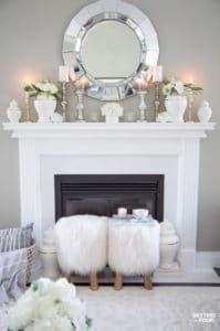 Honey Oak Fireplace Mantel Painted White