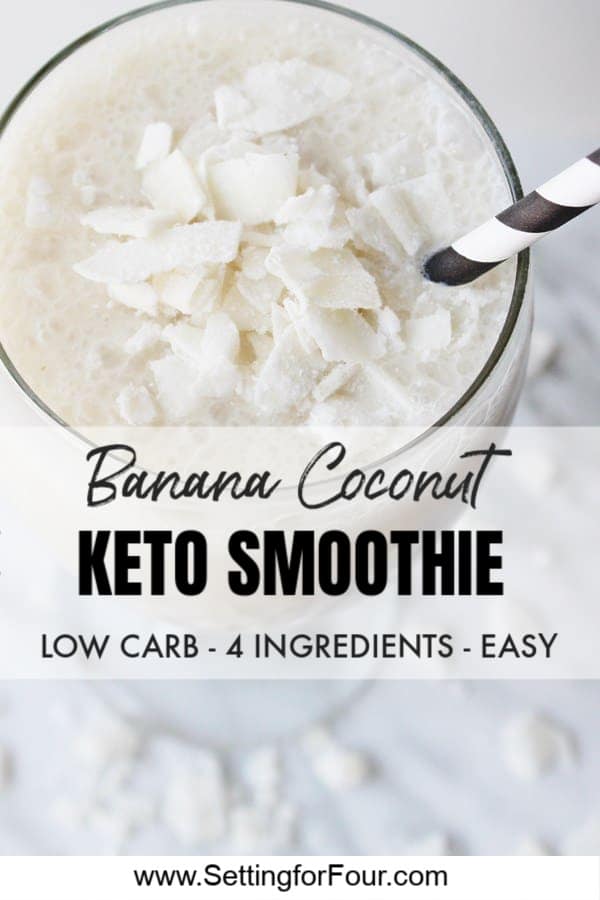 BEST Coconut Banana Keto Smoothie Recipe With Almond Milk – Vegan, low carb!