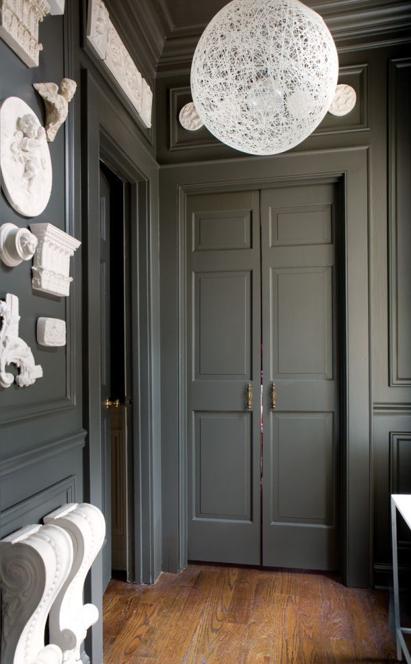 black dresser with white top