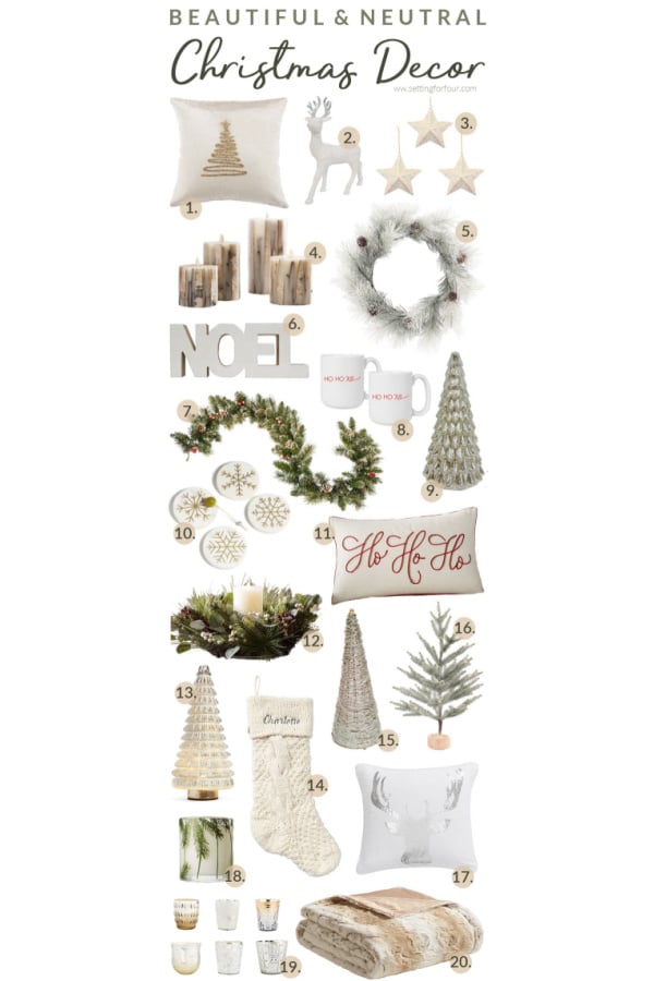 Beautiful & Neutral Christmas Decor Ideas For The Home - Setting ...