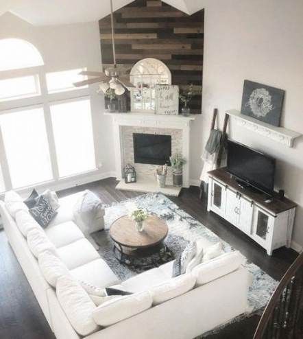 How To Design Living Room - Arrange Furniture With A Corner Fireplace Floor Plan