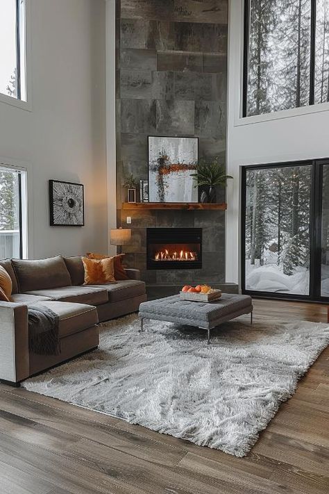 Furniture Arrangement Ideas For A Corner Fireplace. How to arrange furniture in a living room with a corner fireplace.
