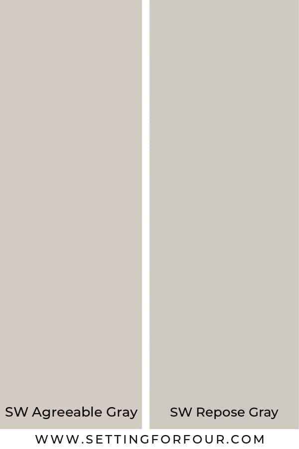 Agreeable Gray vs Repose Gray Agreeable Gray vs Repose Gray