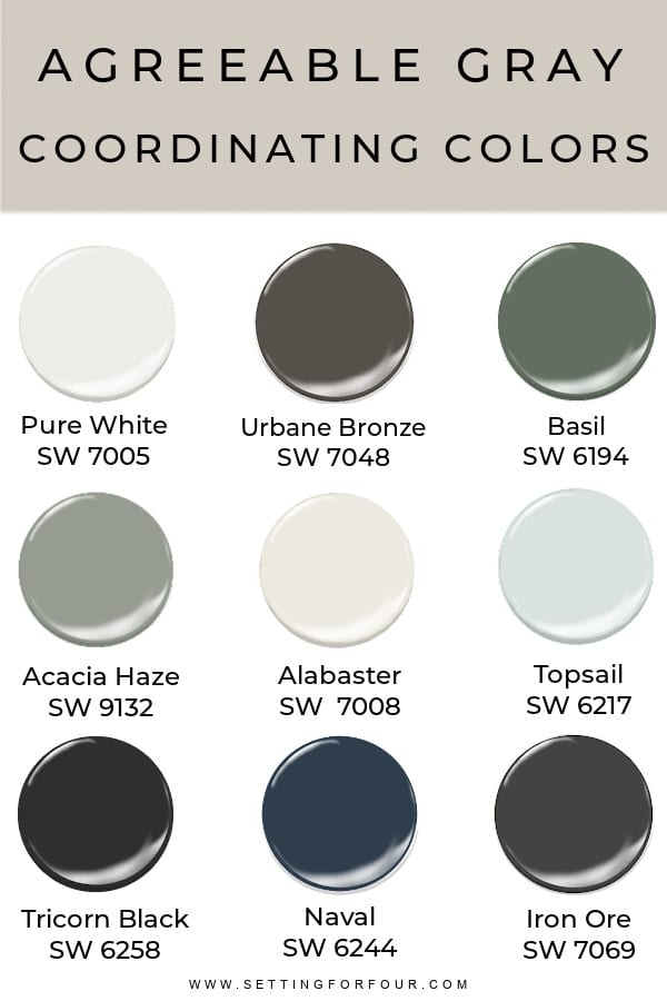 Agreeable Gray Coordinating Colors - color scheme